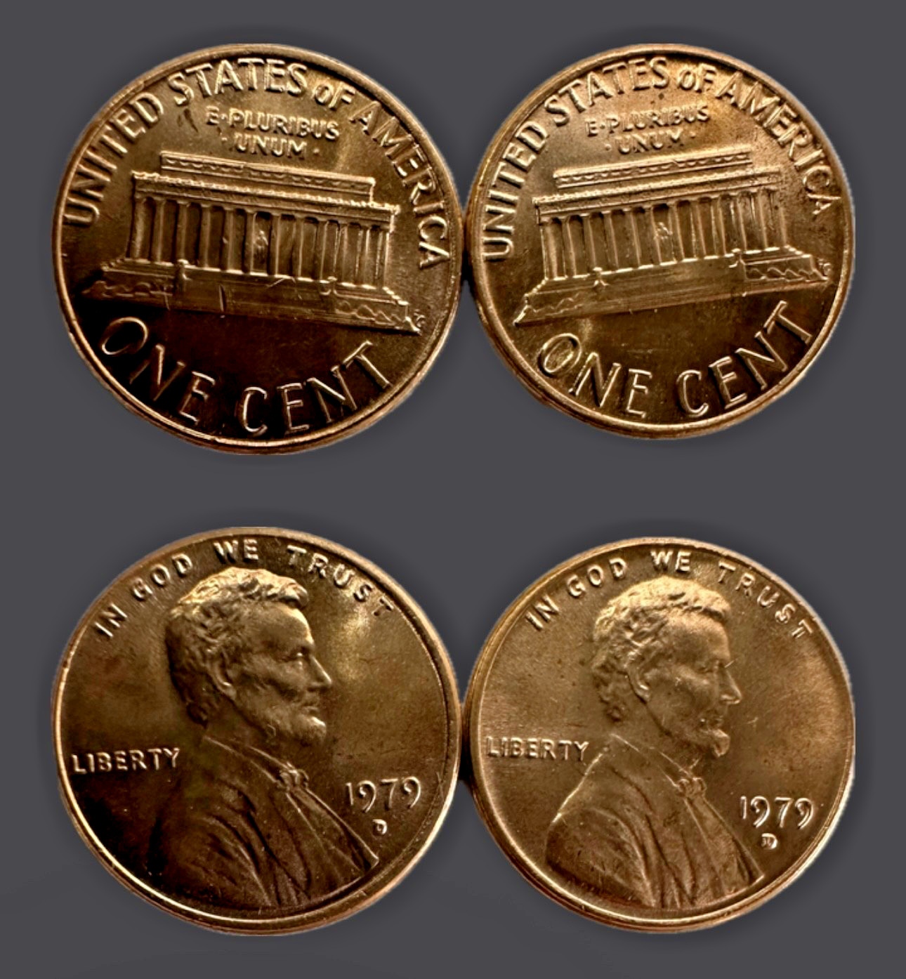 (2) 1979-D RD Uncirculated Pennies from Sealed Protective Roll