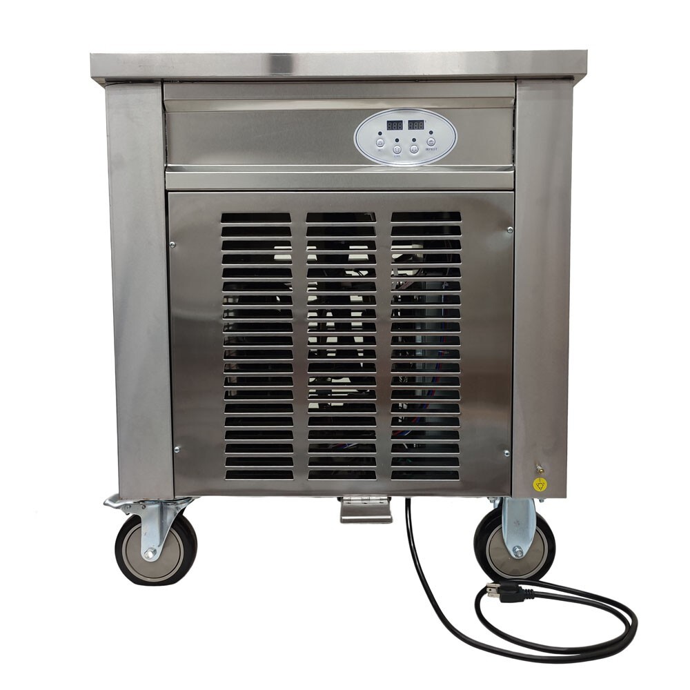 Fried Ice Machine, Frozen Yogurt Maker Machine with 19.7'' Single Square Pan, Fo