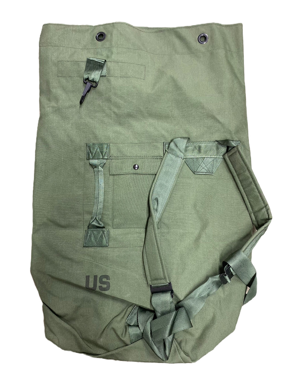 Military Duffle Bag USGI OD Green Nylon Sea Bag Carry Straps Army Duffel