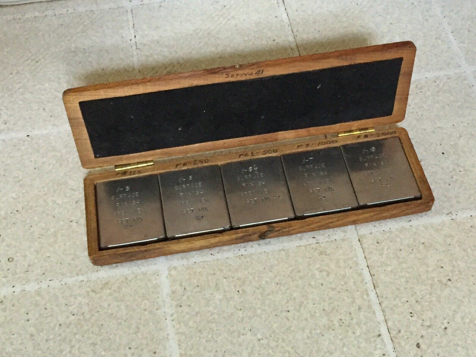 5 Pieces of Surface Finish Comparative Specimen Set 41 Machining Measuring