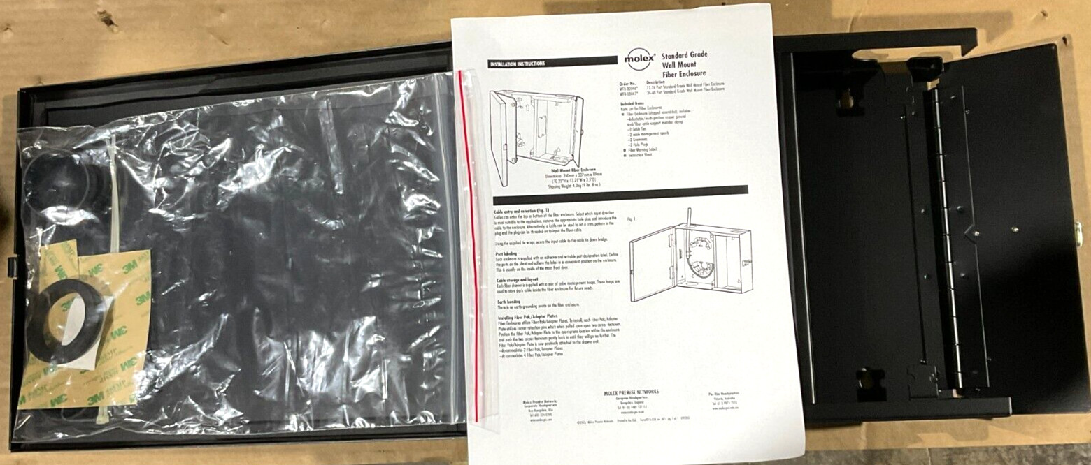 MOLEX 24- PORT STANDARD GRADE WALL MOUNT FIBER ENCLOSURE WFR-00047B