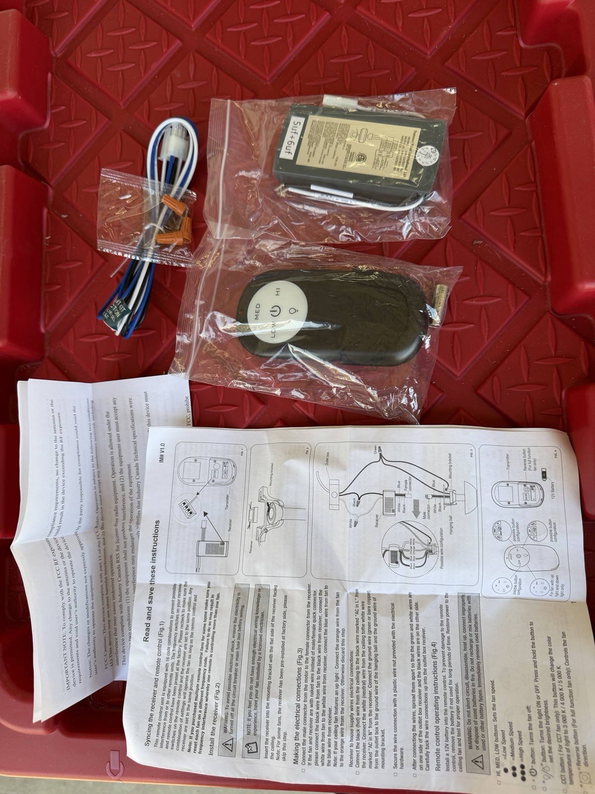 Merwry Ceiling Fan Receiver DL-1167RYS-02 and Remote DL-4112  - Brand New