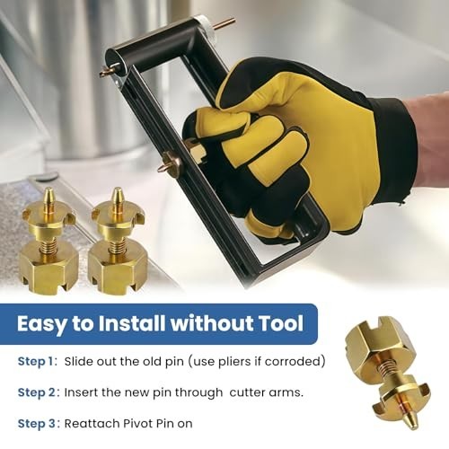 2 Pack Heavy-Duty Pivot Pin Set for Sheet Metal Hole Cutters, Adjustable Tool