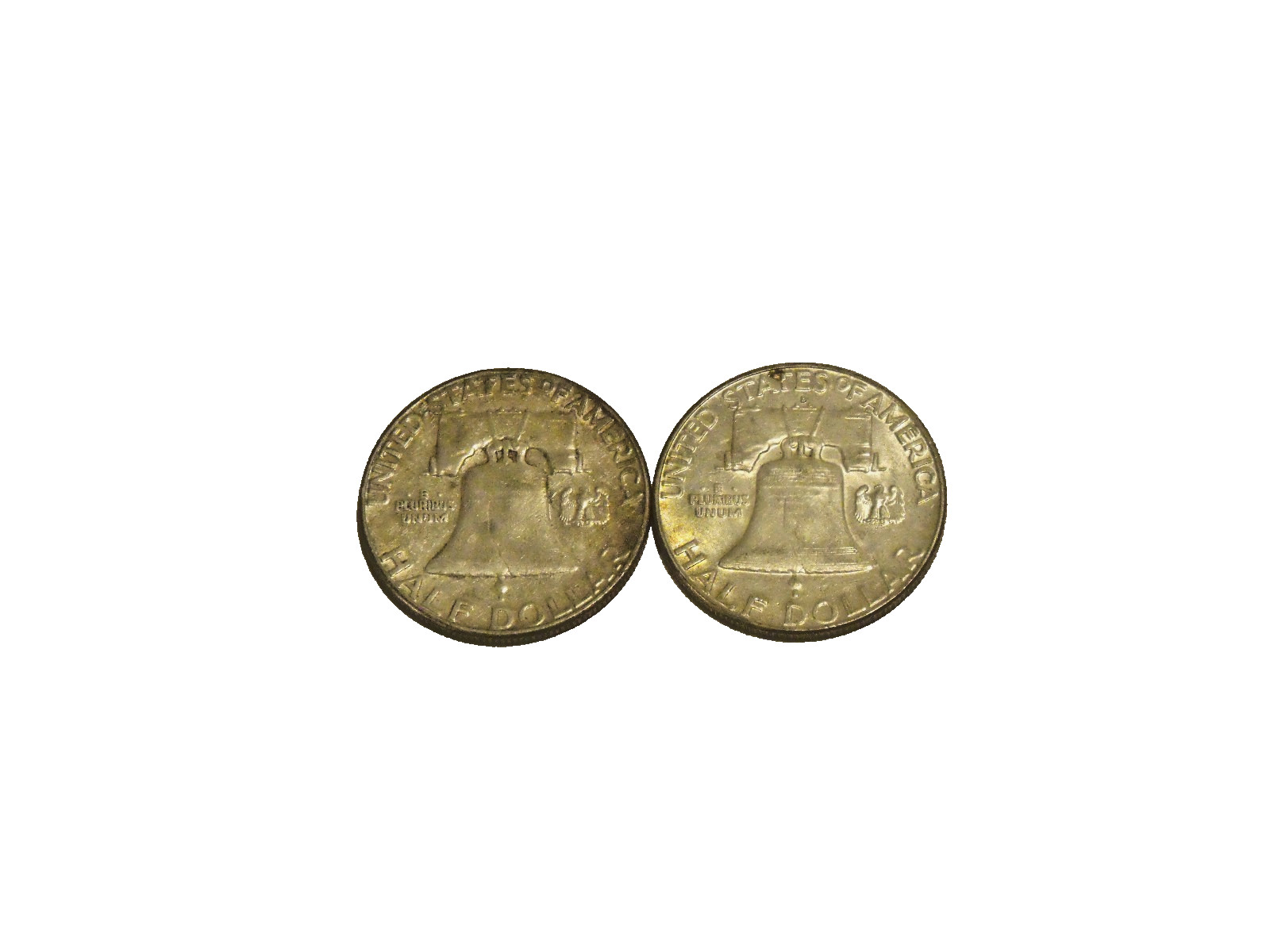 SILVER 1961-P-D Franklin half dollars Avg.circulated Set Break-up