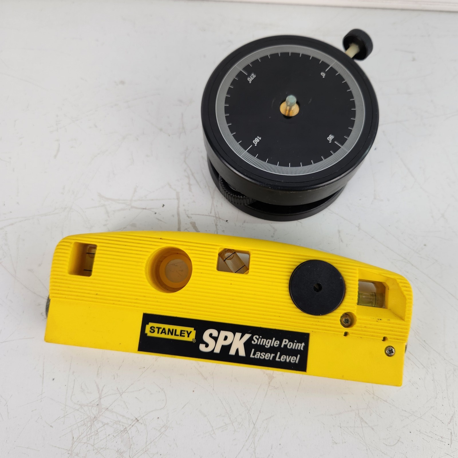 Stanley SPK Single Point Laser Torpedo Level w/ Angle Finder Base & Vials