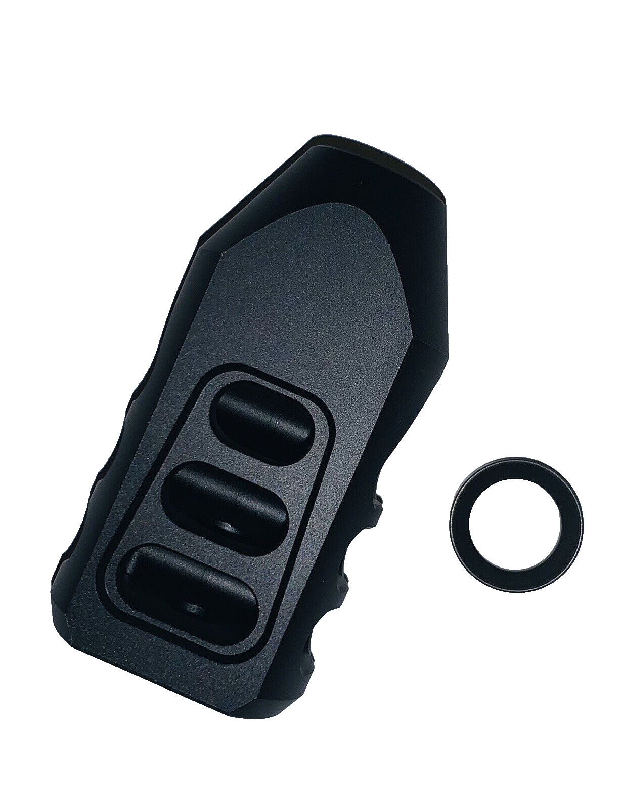 1/2X28 TPI Black Aluminum Tank Style Muzzle Brake For .223 5.56 .22LR 5.7X28