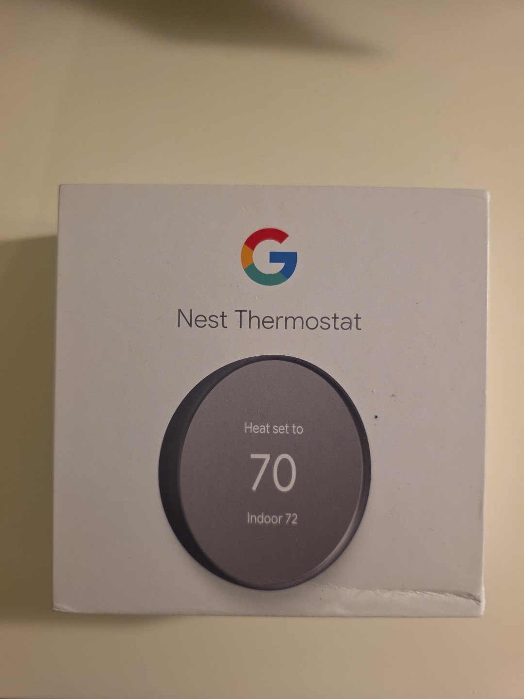 New Google Nest Thermostat  w/ Temperature Sensor Charcoal Open Box