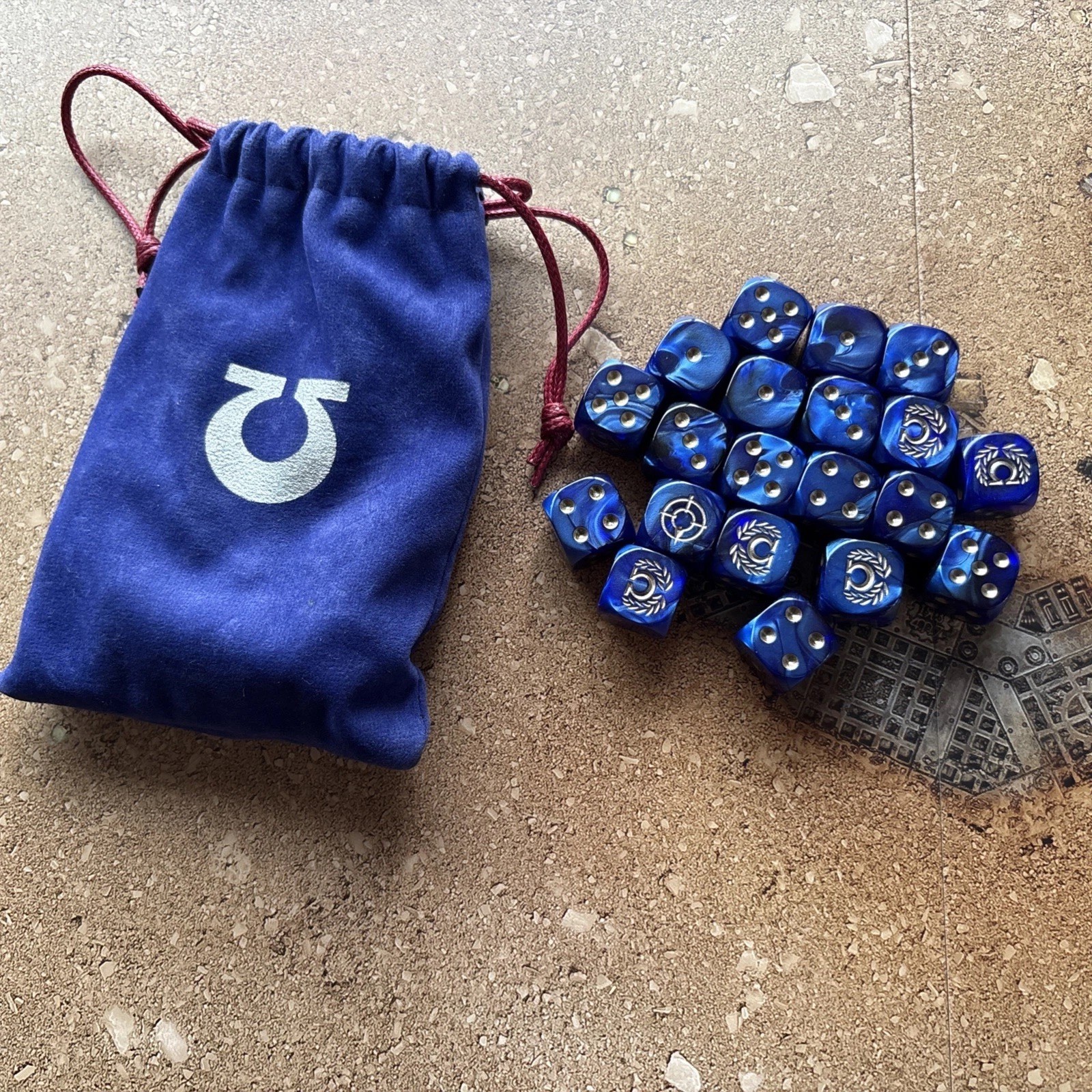 Ultramarine Legion Dice Set Official Forgeworld Games Workshop With Bag