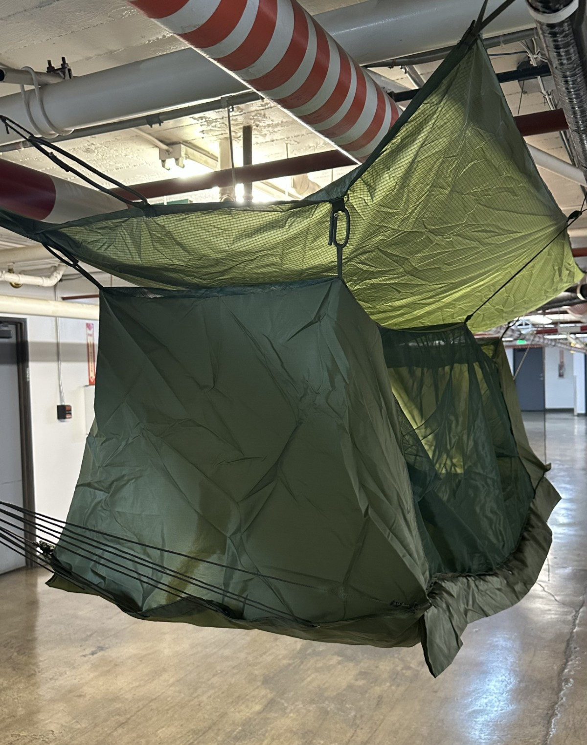 NOS US Military Hammock w/Rain Fly and Mosquito Net, OD Green,  V-93