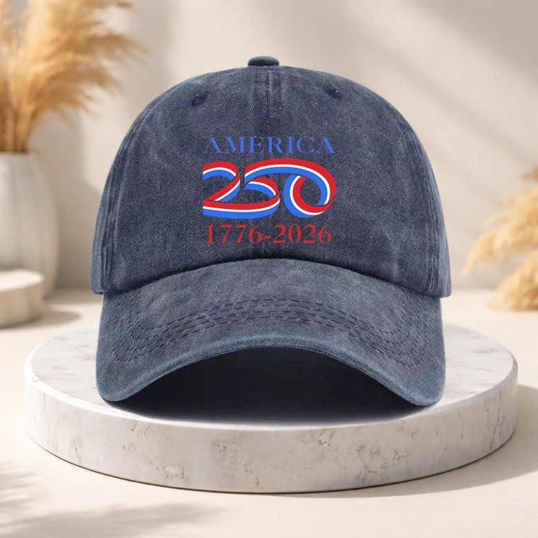 America 250 Vintage Washed Baseball Cap Patriotic Cotton Dad Hat Adjustable