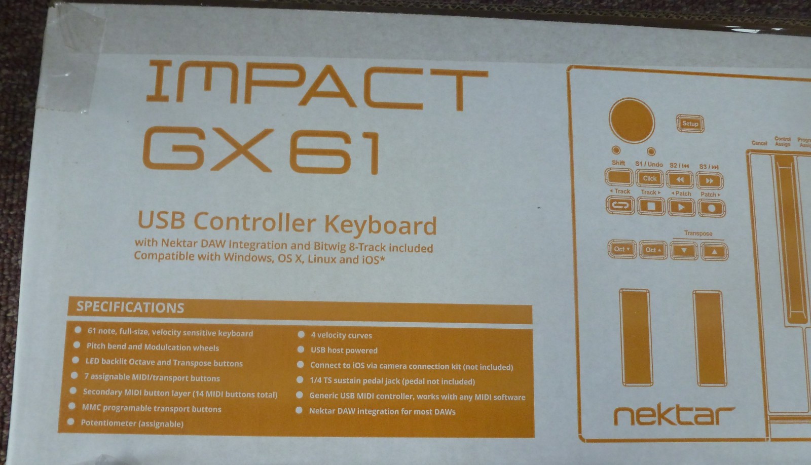 Nektar Impact GX61 MIDI Controller Keyboard NEW IN BOX