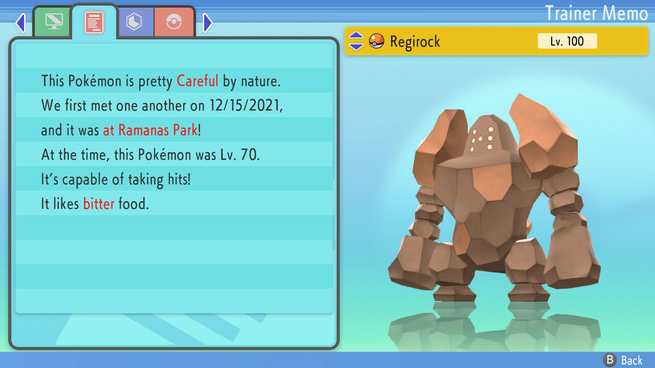 Shiny Regirock 6IVs Pokemon BDSP