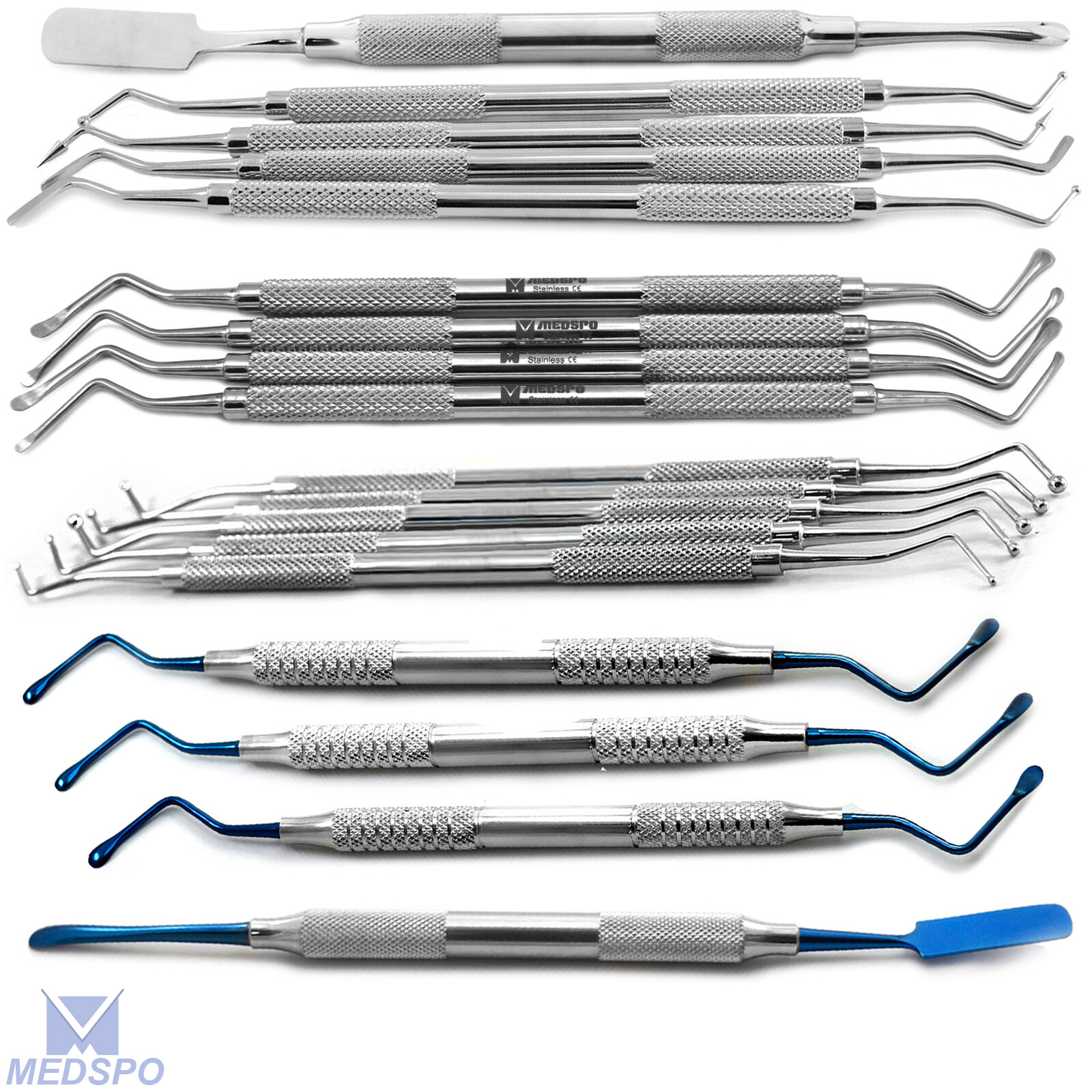 Dental Flat Plastic Ball Tip Burnisher Composite Filling Restorative Instruments