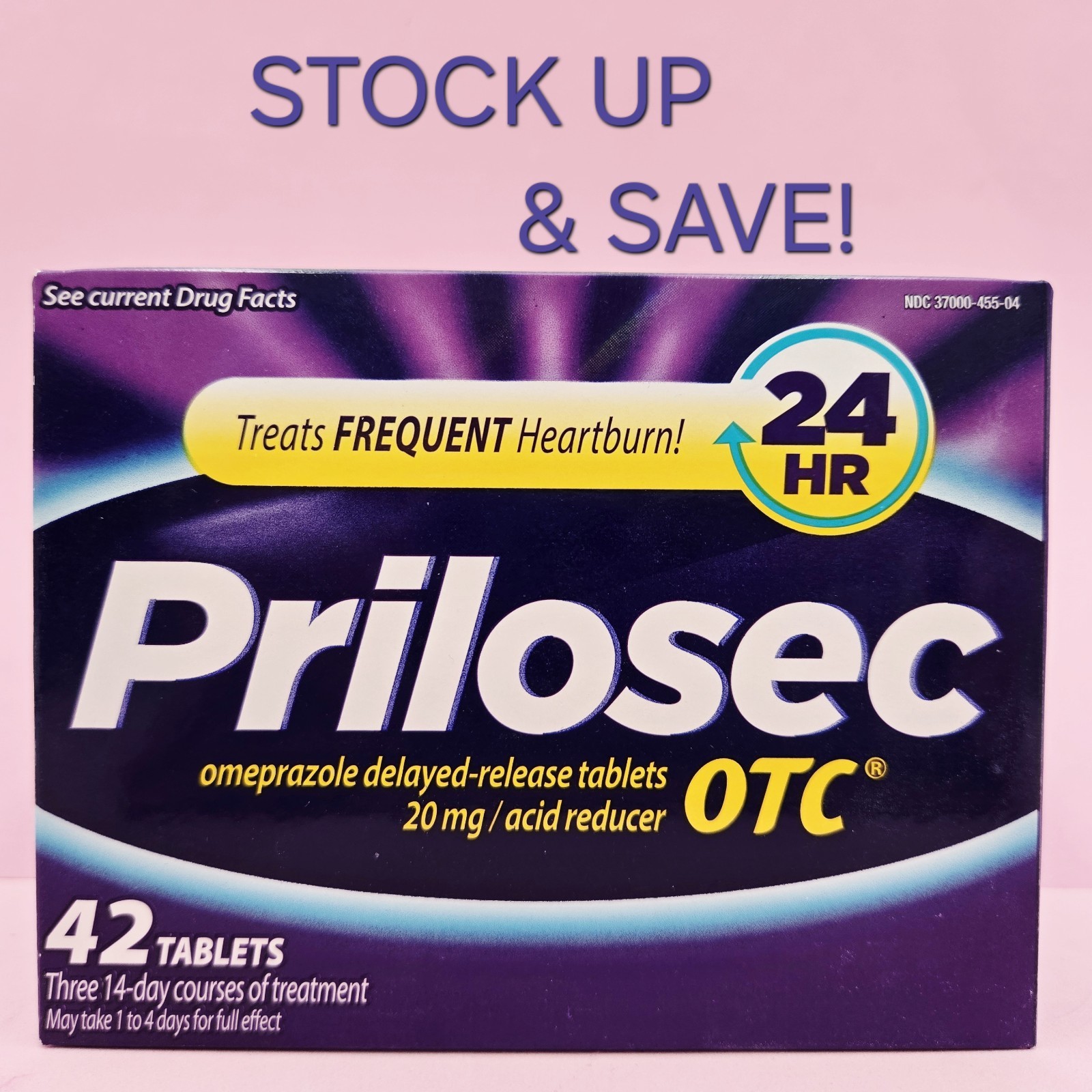 Prilosec OTC Frequent Heartburn / Acid Reducer 24hr,  42 Tablets , Omeprazole