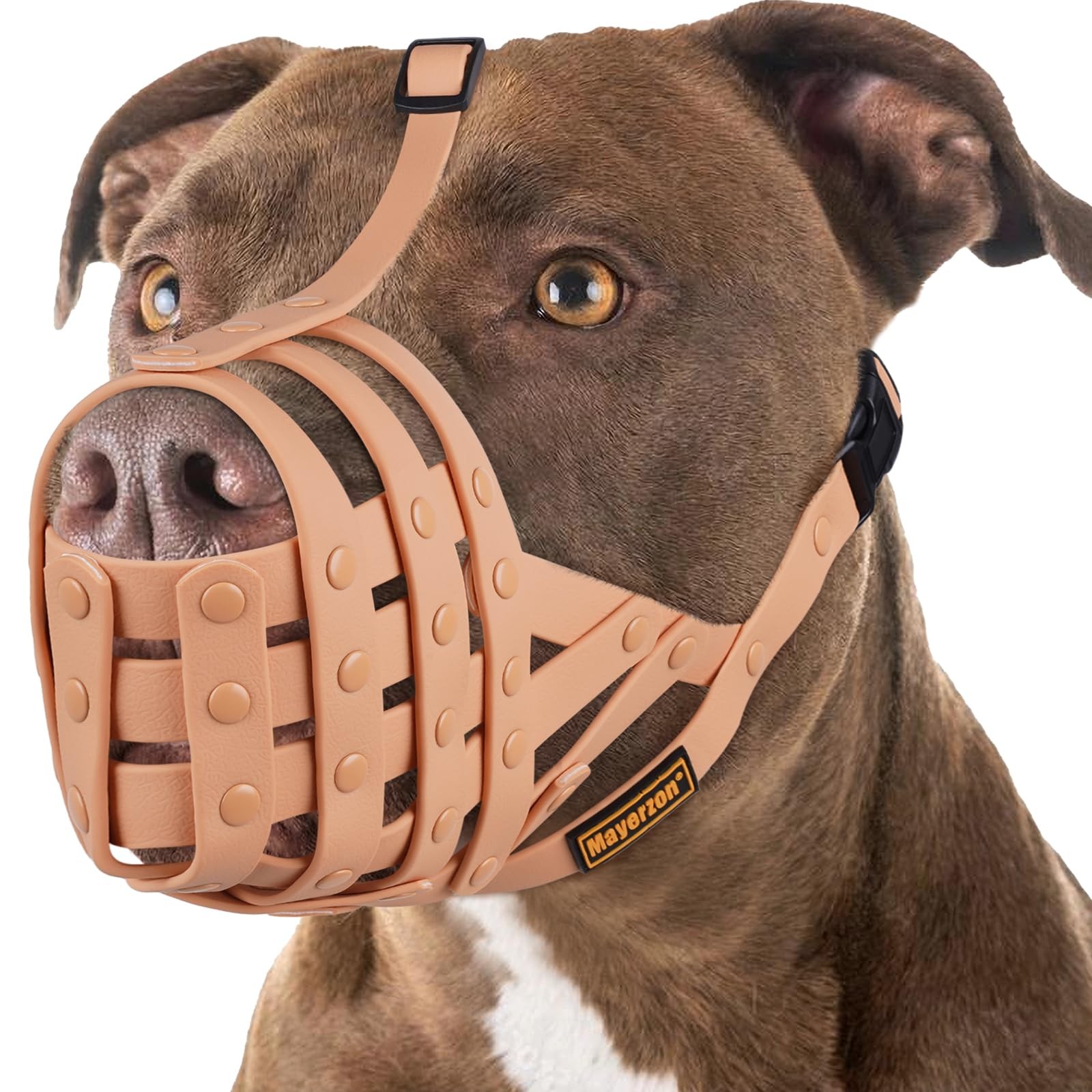 Pitbull Basket Muzzle Large Medium Prevent Biting Scavenging Allow Pant Drink