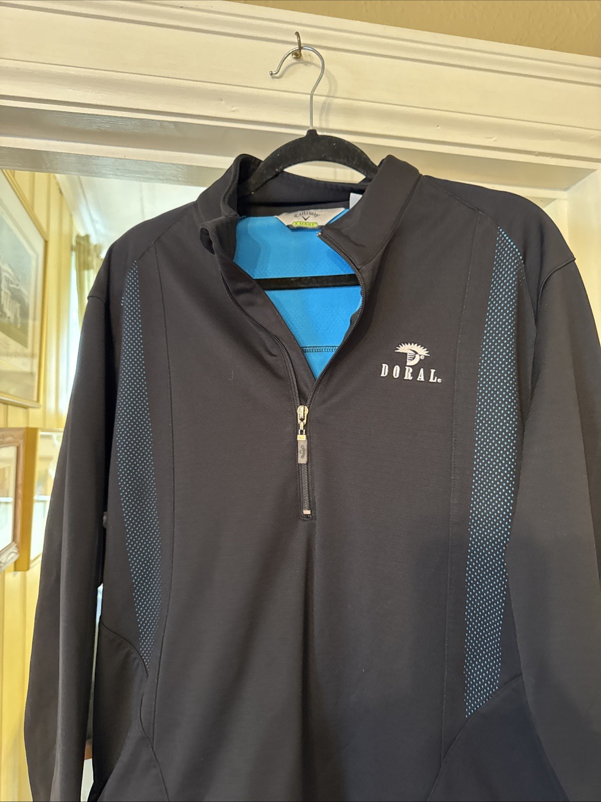 Women’s Small Nike DORAL Golf Pullover Jacket Long Sleeve Black