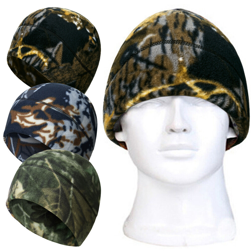 Winter Beanie Hat Windproof Fleece Soft Beanie Men's Military Hunting Hat Cap US