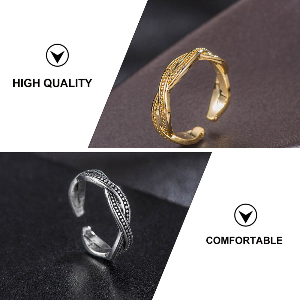 3PCS Adjustable Foot Ring Toe Ring Decoration Creative Knuckle Rings Set