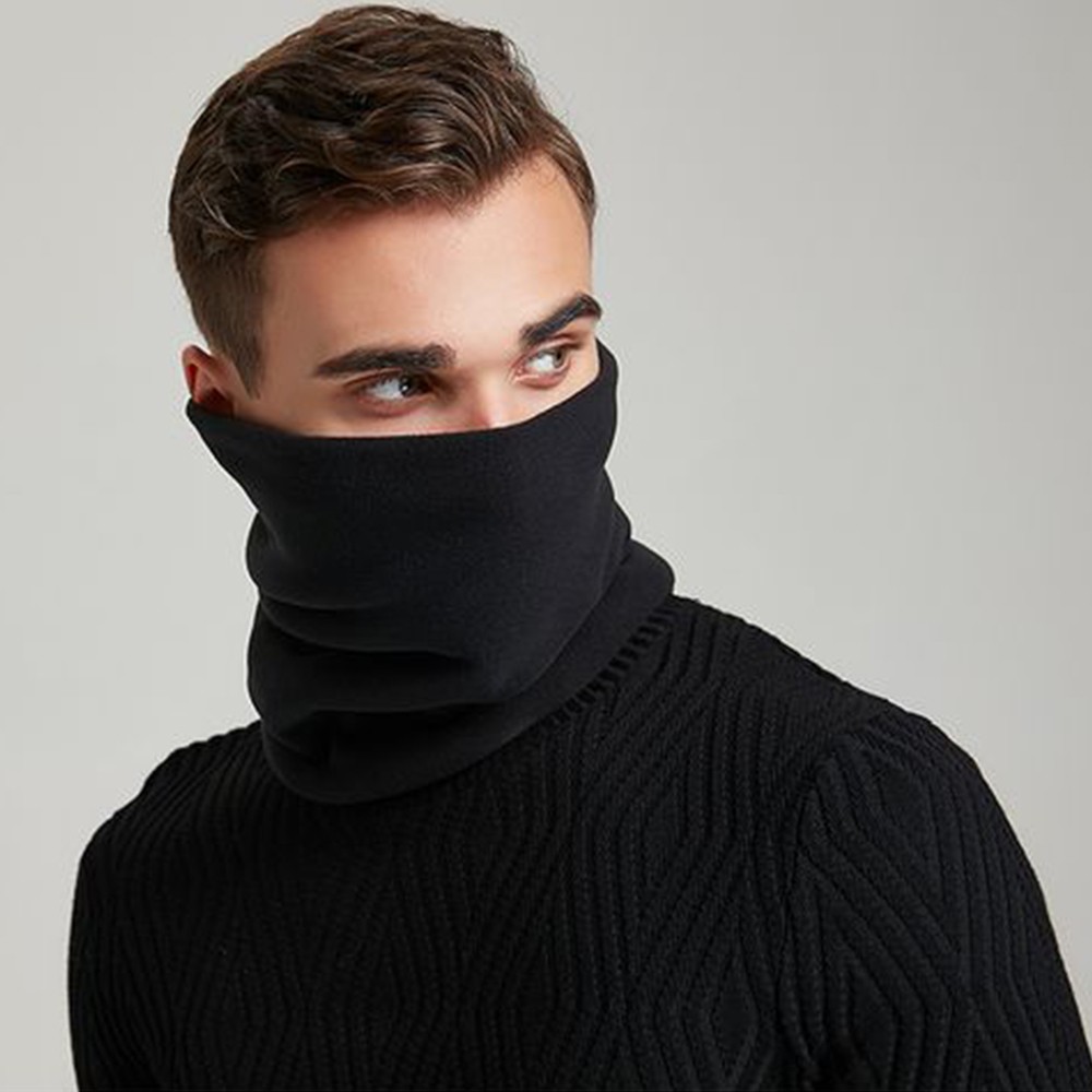 Men Neck Warmer Gaiter Winter Fleece Ski Face Mask Tube Scarf for Cold Weather
