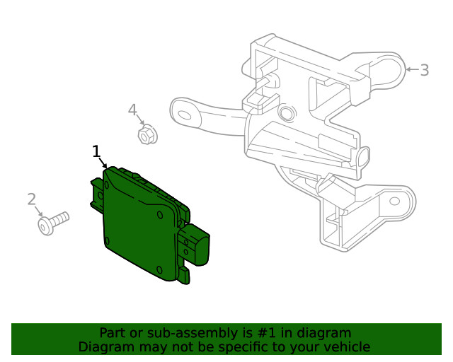 Genuine Volkswagen Blind Spot Detection System Warning Sensor 2Q0-907-686-A