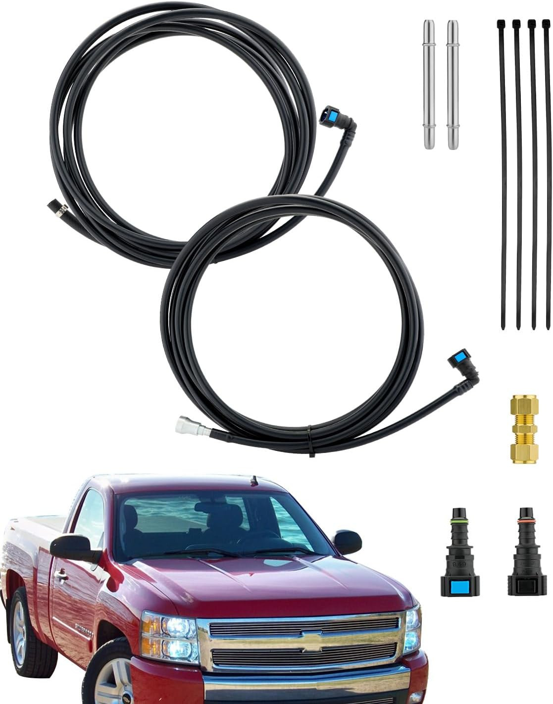 Fuel Lines Kit w Vent Tube for 2004-2010 Chevy Silverado GMC Sierra 1500-3500