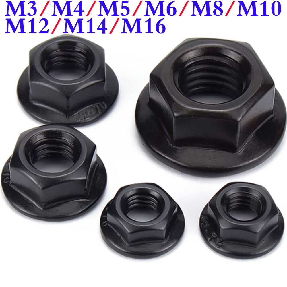 M3 M4 M5 M6 M8 M10 M12 M14 M16 304 Stainless Steel Serrated Hex Flange Lock Nuts
