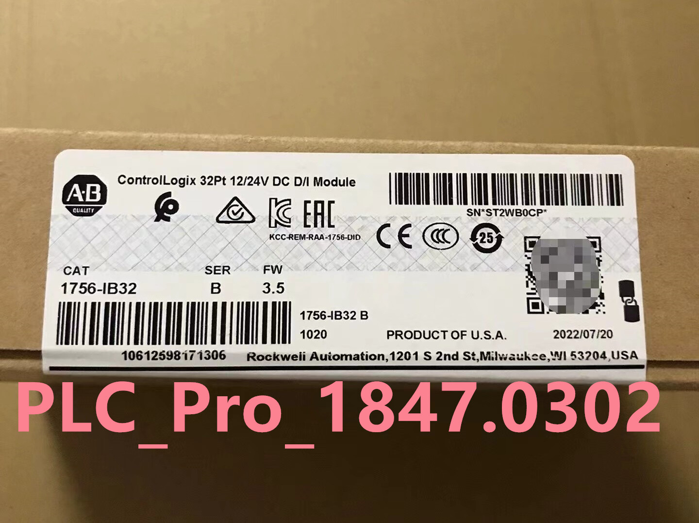 1PCS New  1756-IB32 SER B ControlLogix 32 Pt D/I Module  Fast ship
