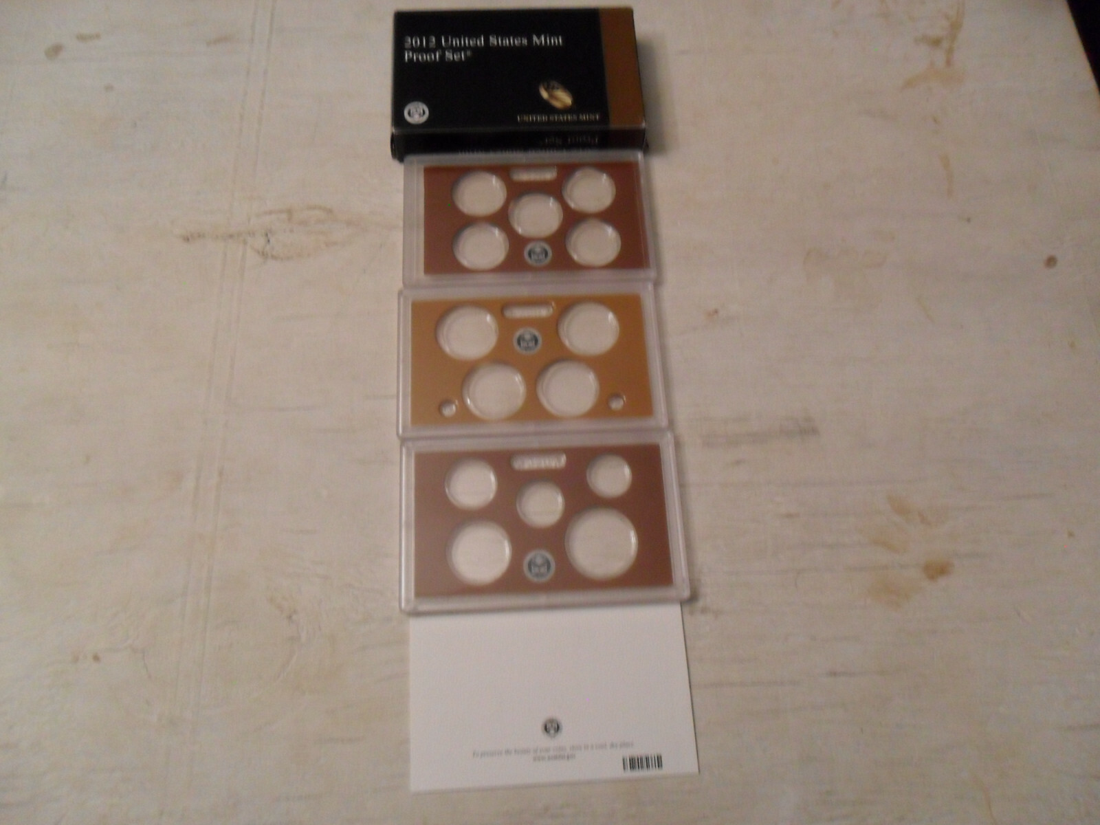 2012 Proof Set Box and Lenses ONLY *NO COINS*