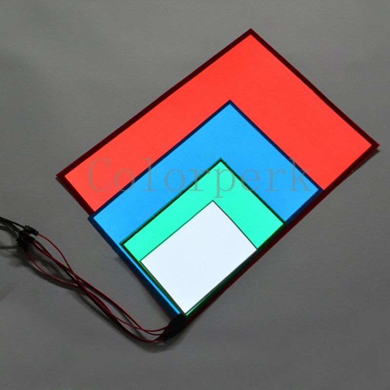 Electroluminescent A6 Cuttable EL Panel White/Aqua/Blue/Red Paper Neon Sheet