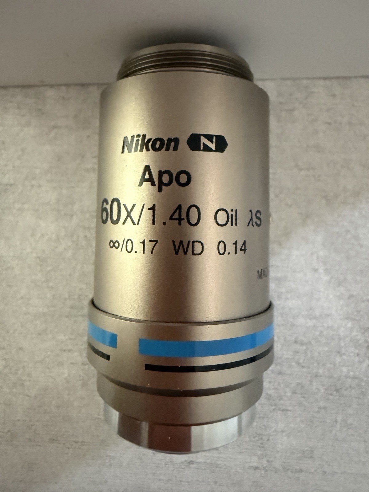 Nikon N 60x 1.40 Oil Apo Lambda S DIC N2 Eclipse Microscope Objective MRD71600