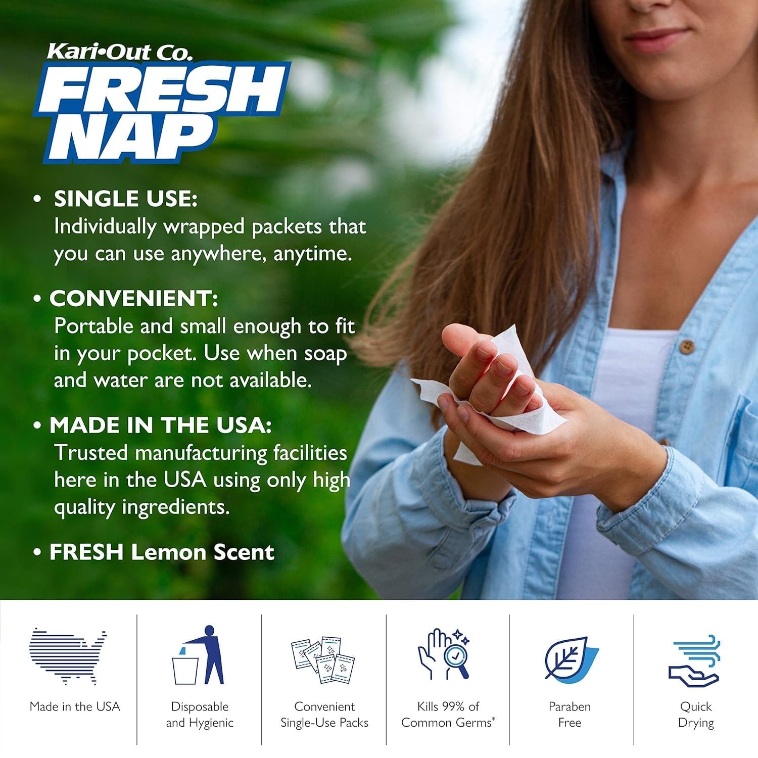 Fresh Nap Lemon Moist Towelette - 100 Count