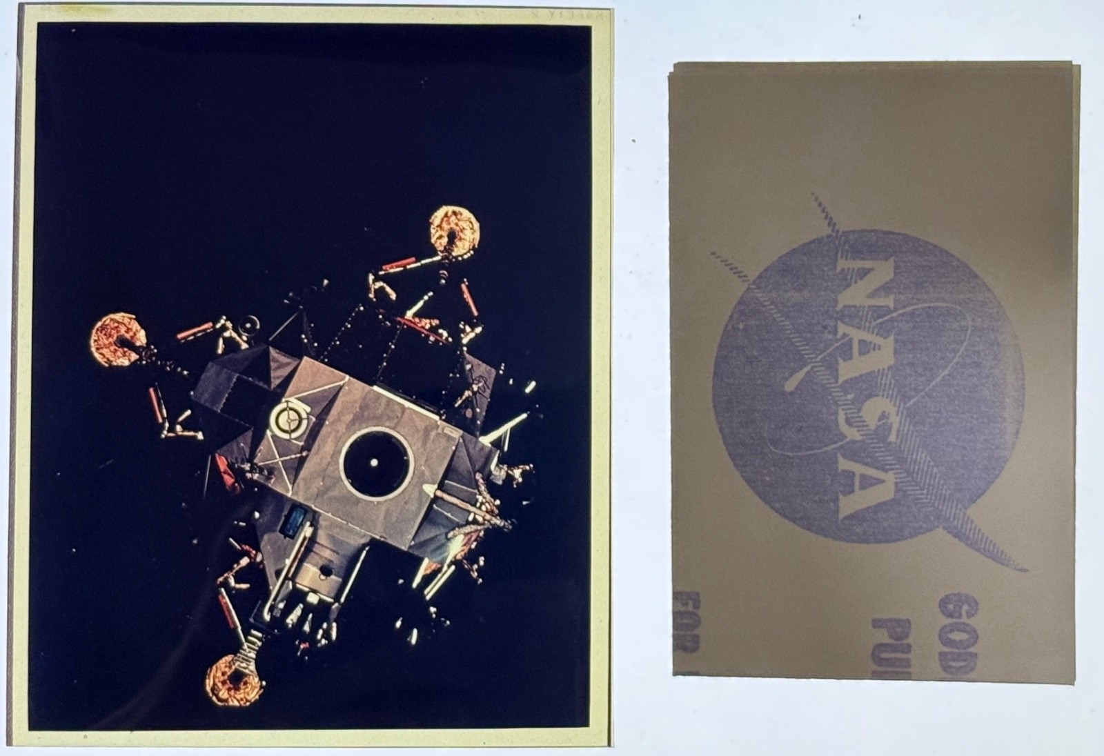 APOLLO 14 RETURN JETTISON LEM FROM MOON NASA CANDID TRANSPARENCY NASA INFO SHEET