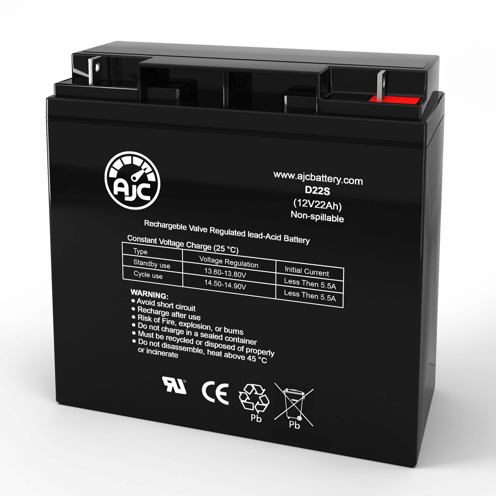 Kung Long WP20-12E 12V 22Ah UPS Replacement Battery