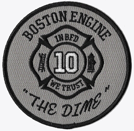Boston Engine 10 In BFD  We Trust Round   Fire Patch