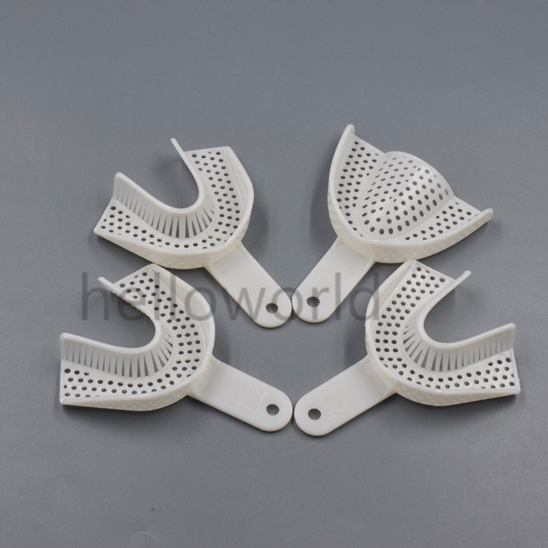 6 Pieces Dental Disposable Plastic Impression Trays L&M&S Upper & Lower Quadrant