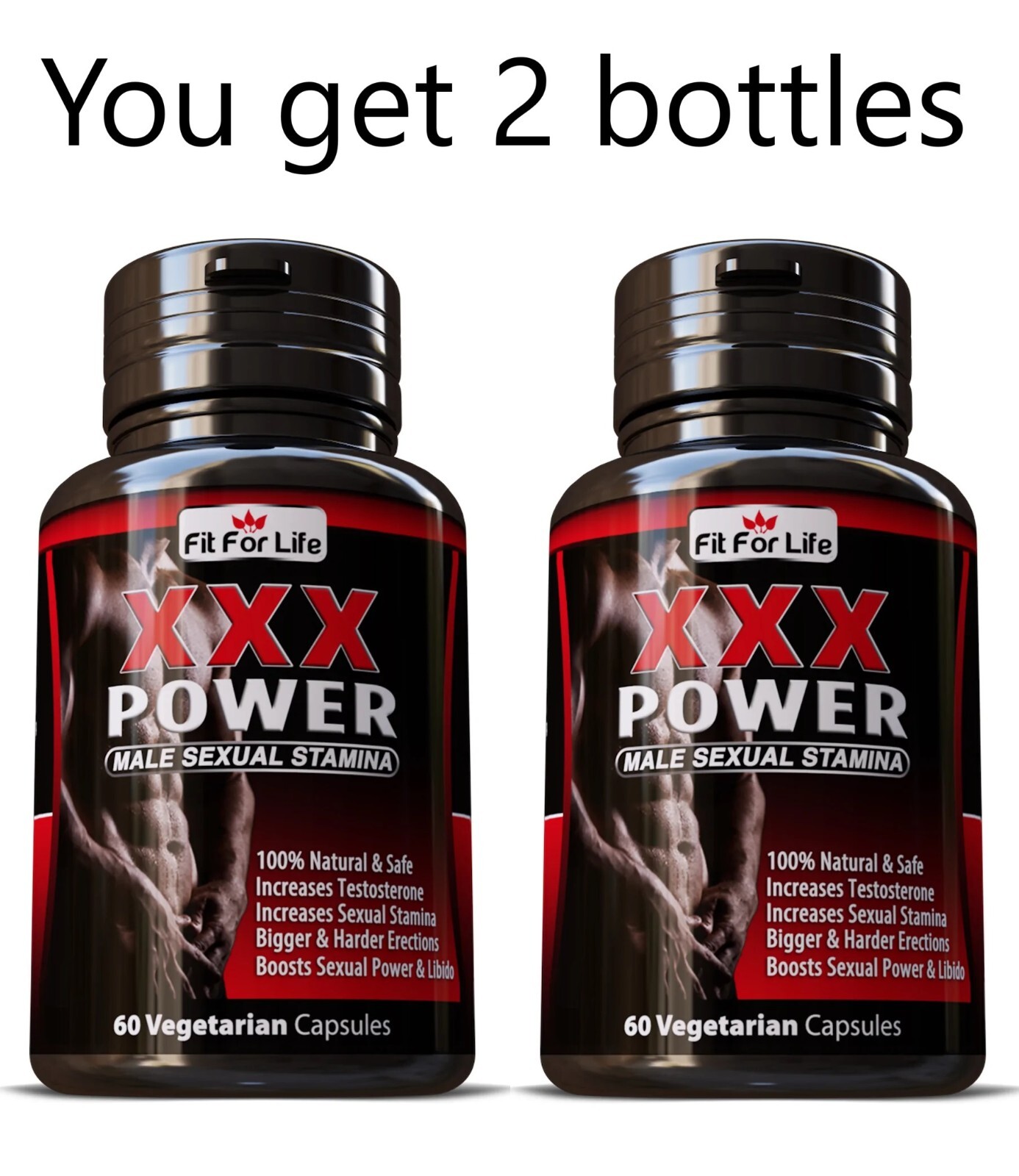 2 BOTTLE Male Enhancement Men Health Natural Herbal Organic Supplement XXX power