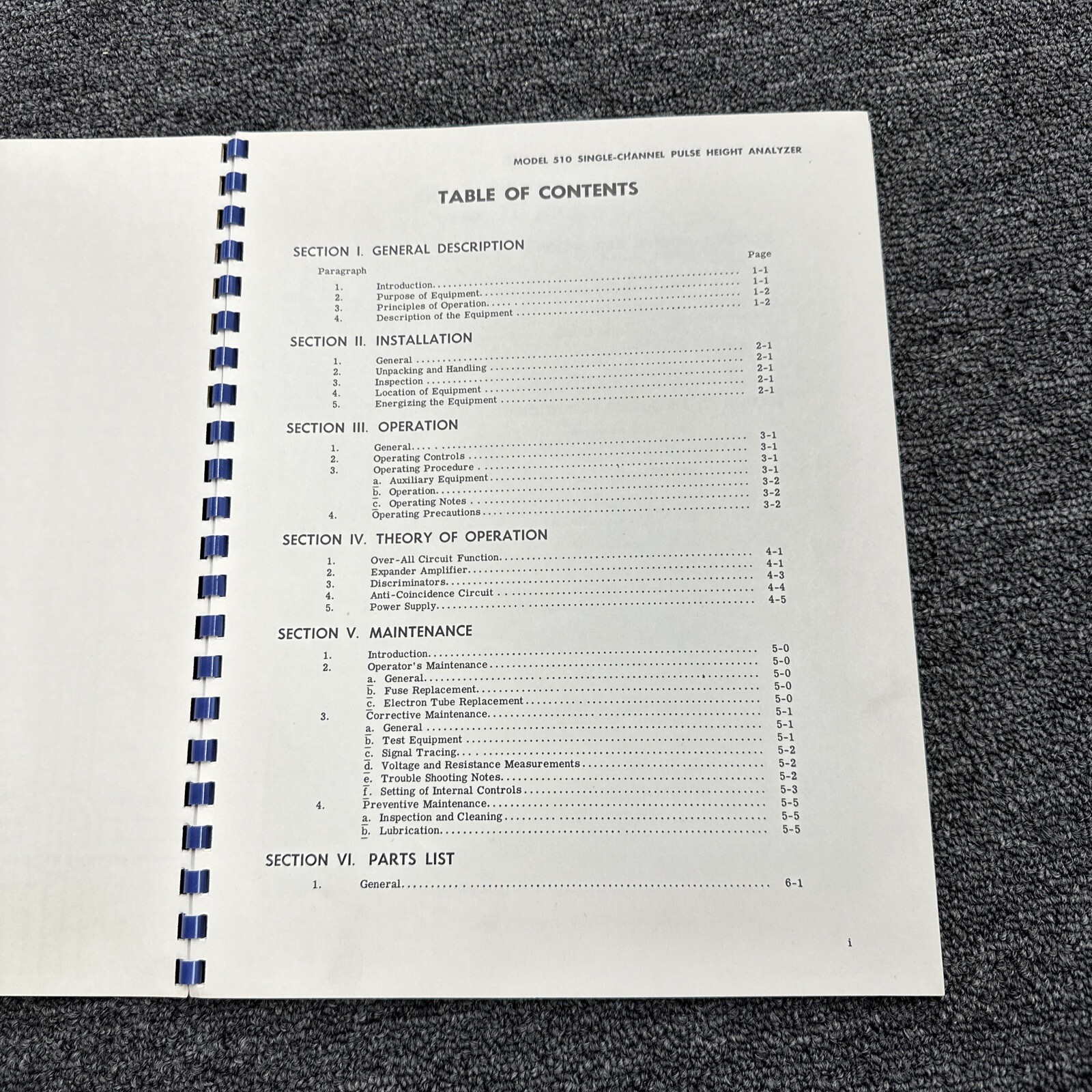 Atomic Model 510 Single-Channel Pulse Height Analyzer Instruction Manual