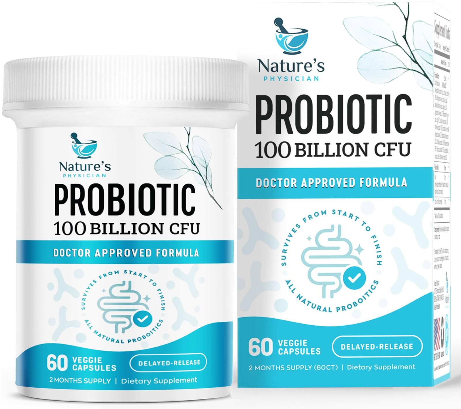 Probiotics - 100 Billion CFU Per 60 Count (Pack of 1)