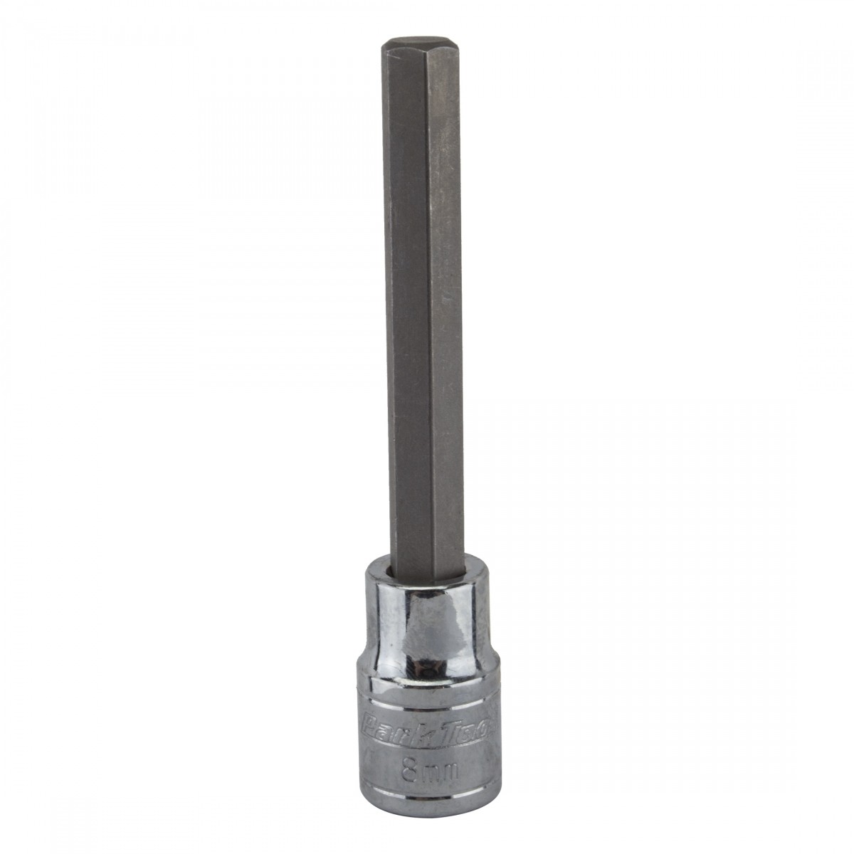 Park Tool Hex Bit 8mm, 3/8" Drive, Chrome Vanadium Steel, Long Reach