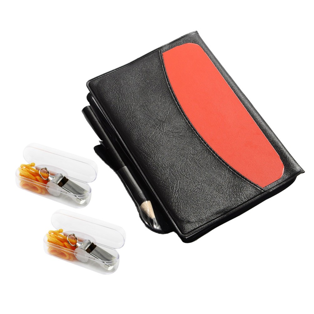 Soccer Whistle Football Referee Gear Set Supplies Red Yellow Judge Card
