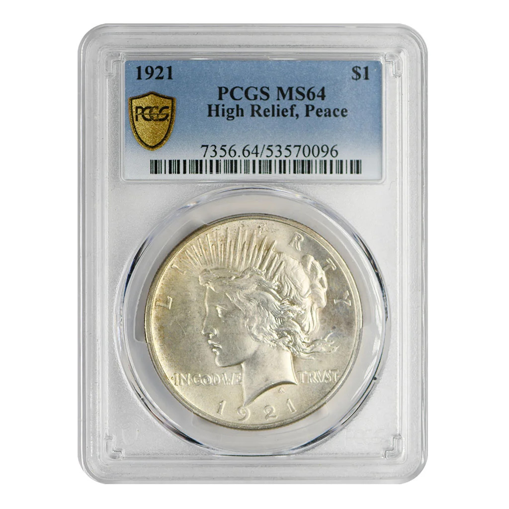 1921 Peace Silver Dollar PCGS MS-64