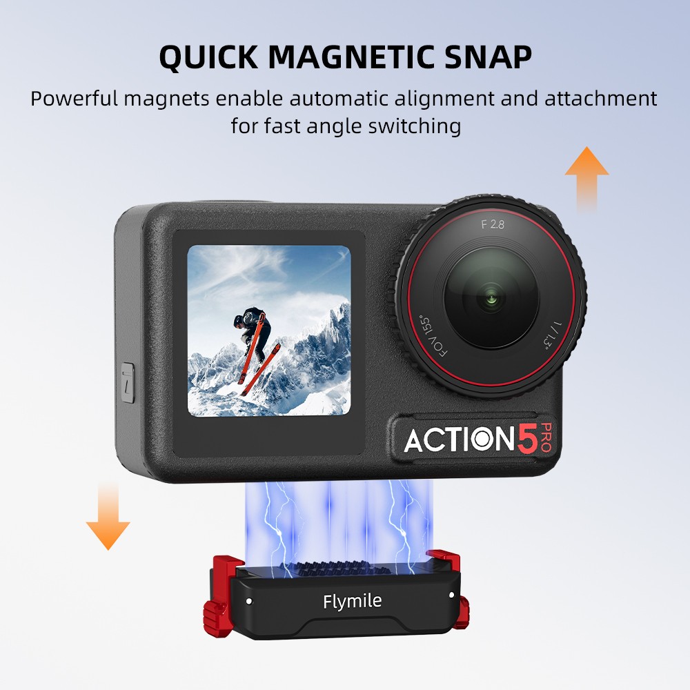 Quick Release Magnetic 1/4" Adapter for DJI Action 3 / 4/ 5 Camera Mount Bracket