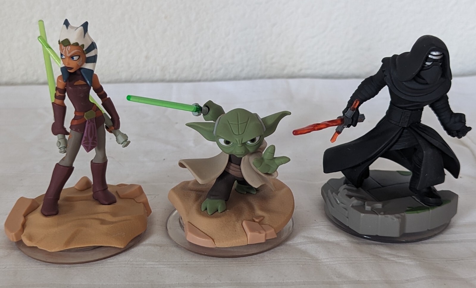 Disney Infinity Lot of three Star Wars Figures Kylo Ren, Yoda & Ashoka