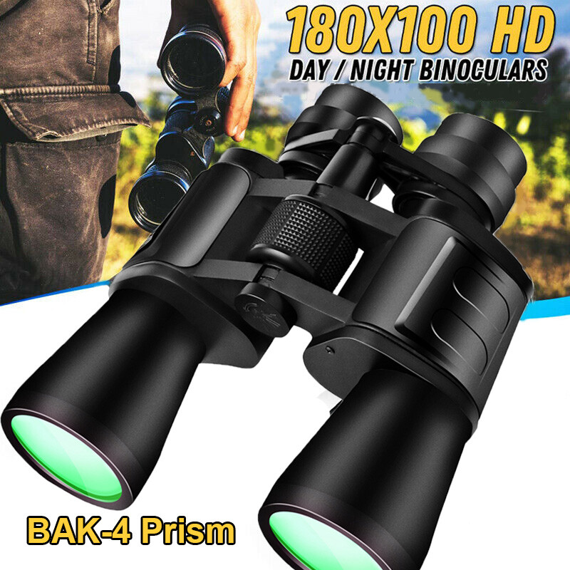 High Power Binocular for Adults w/ Low Light Night Vision, Compact Professional