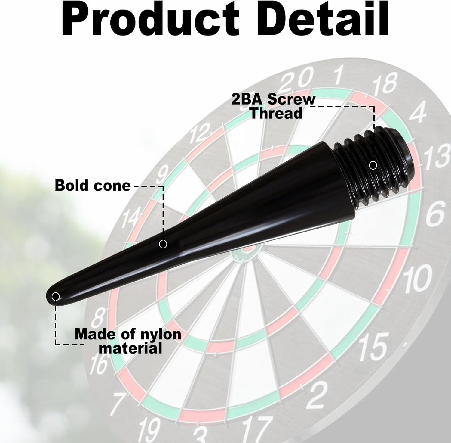 200 Pack 2BA Thread Soft Dart Tips - Premium Plastic Replacement Points | Essent