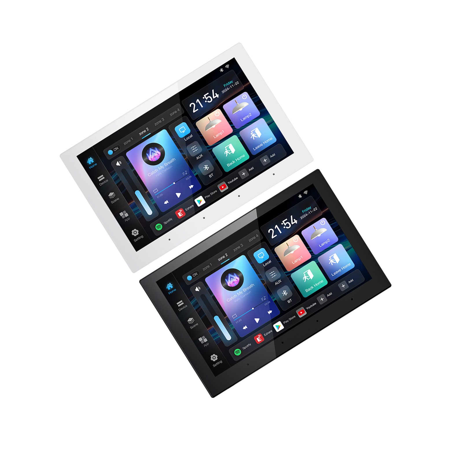 Smart Home Control Panel Wall Amplifier 8-inch Screen Background Music