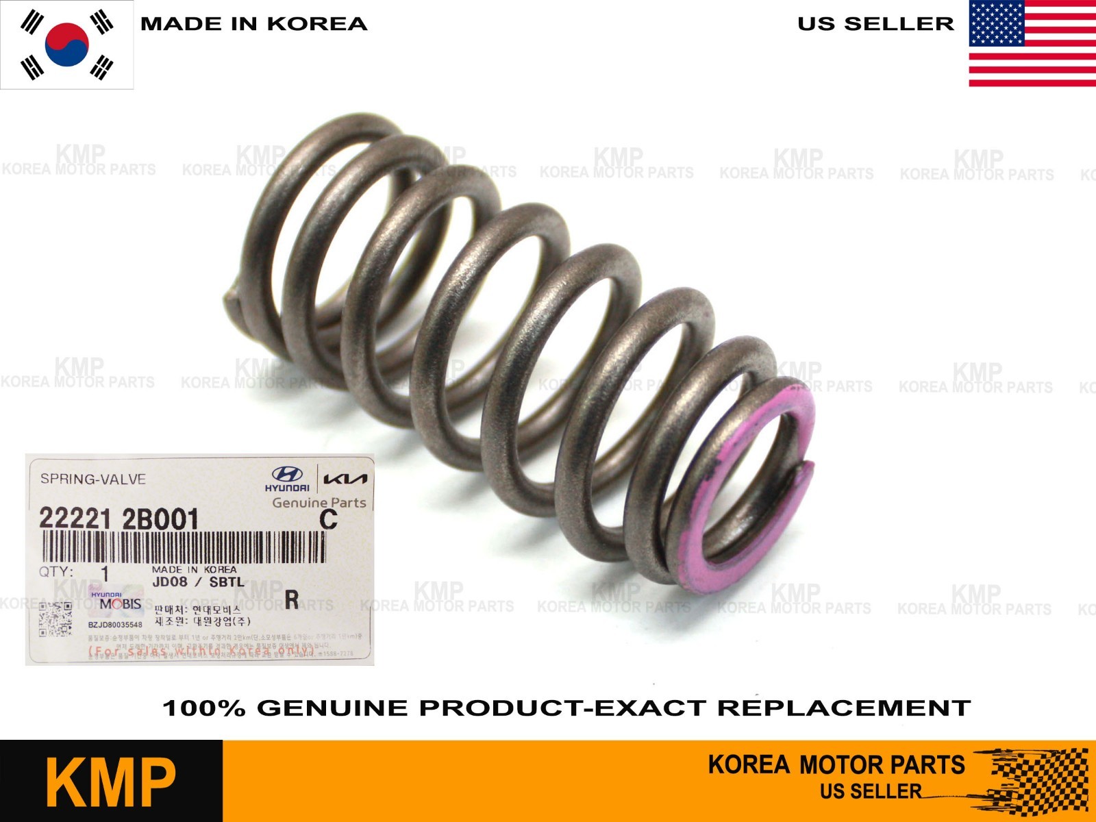 Genuine Valve Spring for 2012-2021 Hyundai 2012-2024 Kia 1.6L Models 22221-2B001