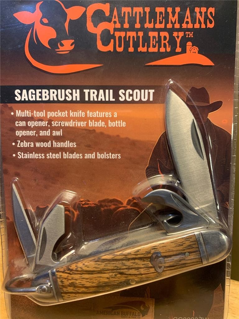Cattleman's Cutlery Sagebrush Trail Scout 3 3/4" Pocket Knife CC0093ZW