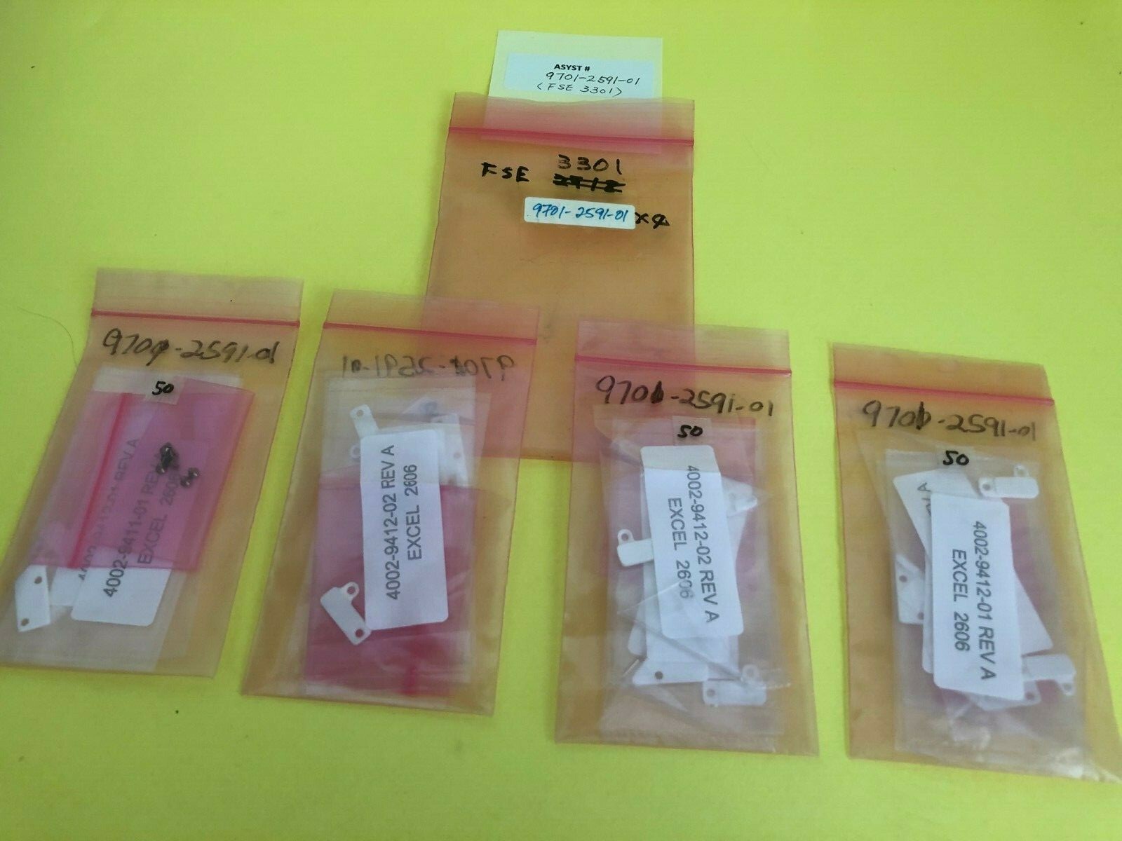 Asyst  Spare-Kit 9701-2591-01 include 4002-9412-01 (x2)  4002-9411-02 (x2) New
