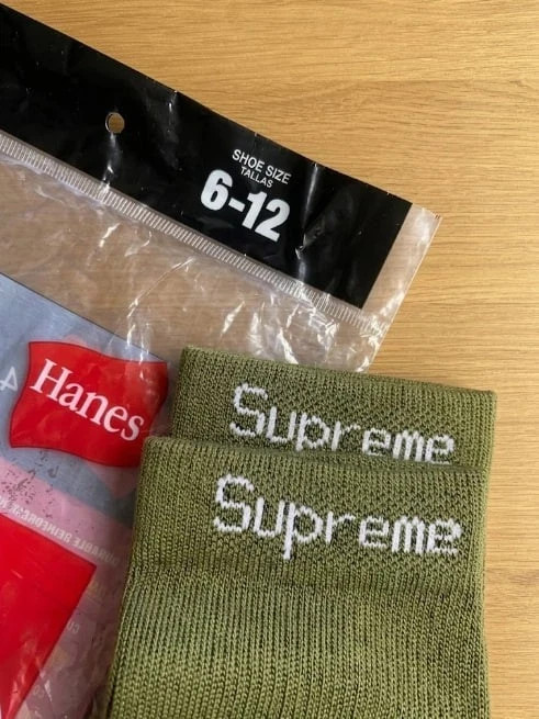 Green Crew Socks 4 Pack Size 6-12 Cotton Streetwear Supreme Hanes Comfort New